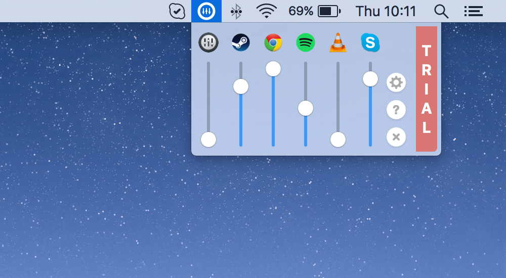 is there a volume mixer for mac
