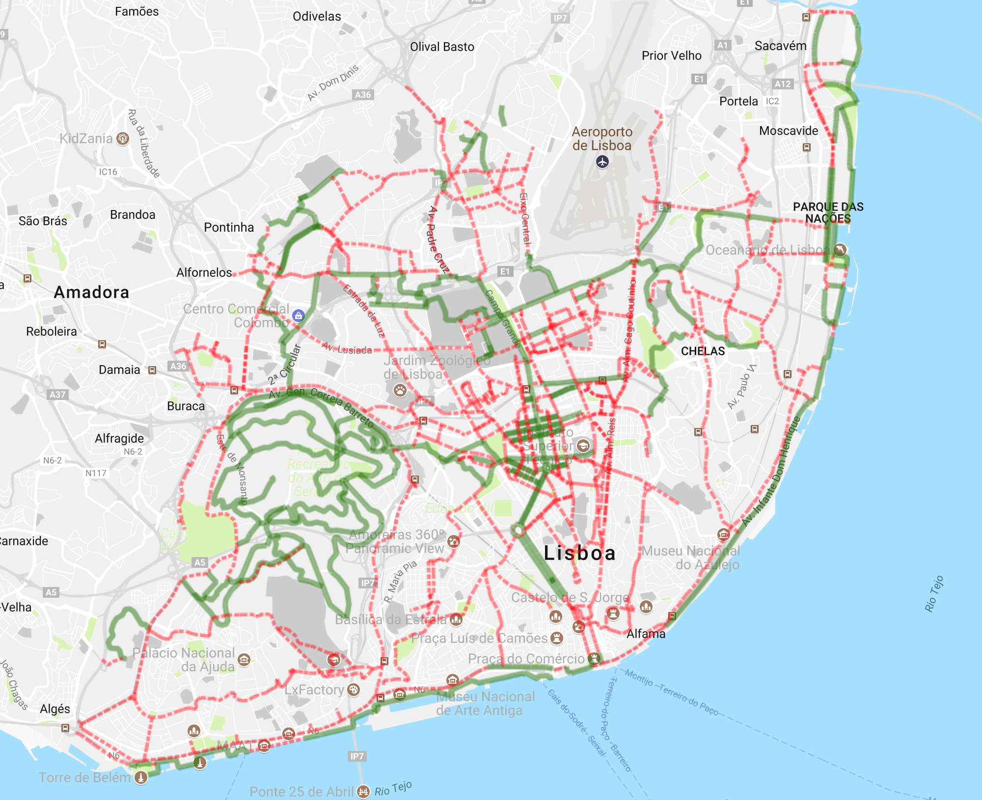 ciclovias lisboa mapa O Plano Semi Escondido Da Camara Para Tornar Lisboa Ciclavel Ate 2020 ciclovias lisboa mapa