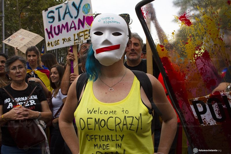 Imagens dos protestos na Catalunha