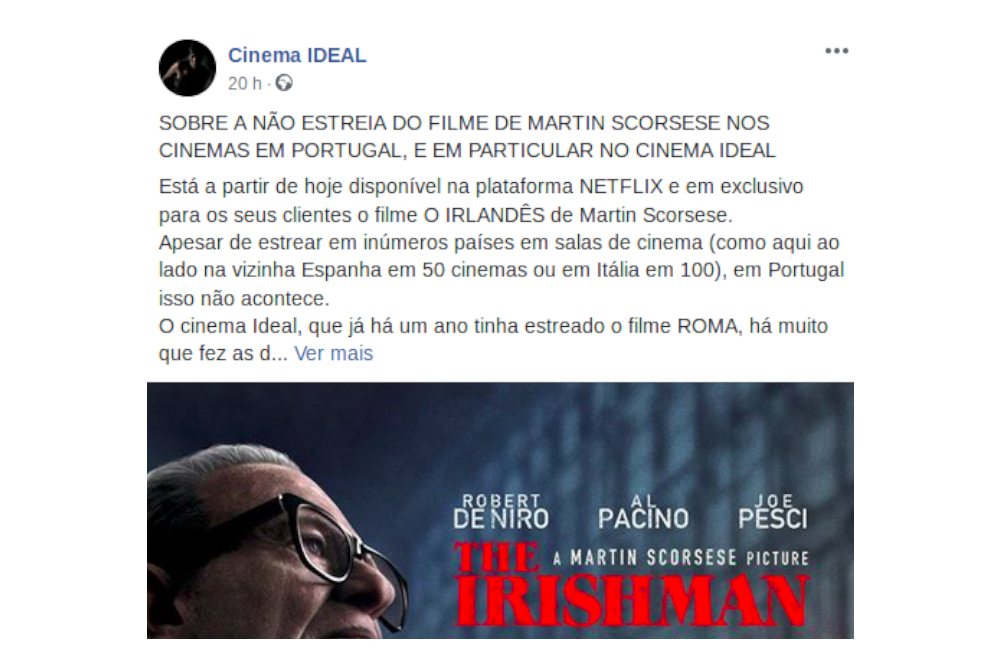 Dê algum respeito ao cinema: Scorsese defende a duração de mais