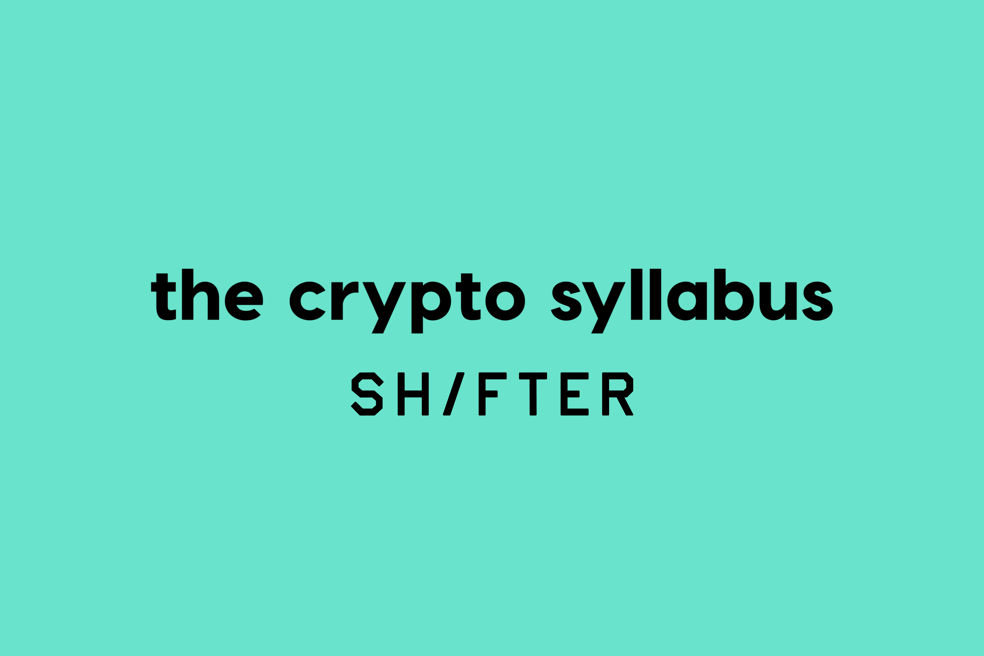 crypto syllabus
